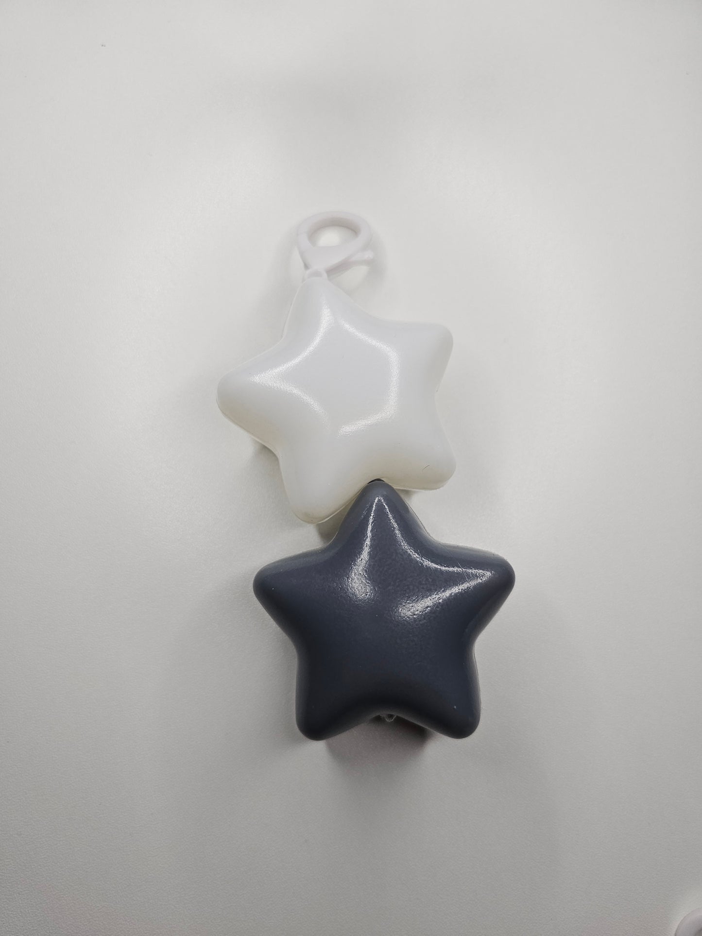 2 tier Puffy star keychain backpack charm