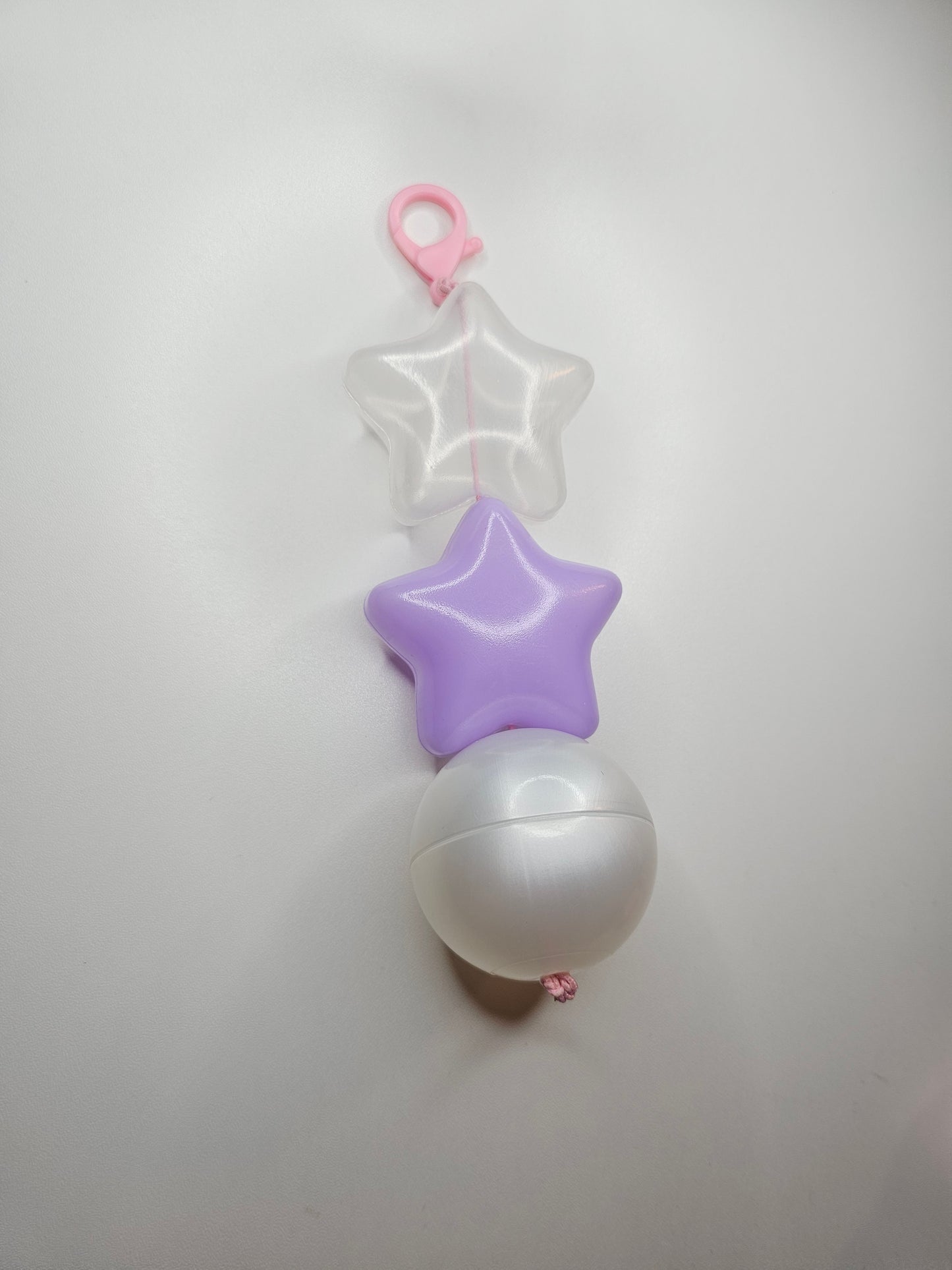 Purple Puffy star keychain/backpack zipper charm