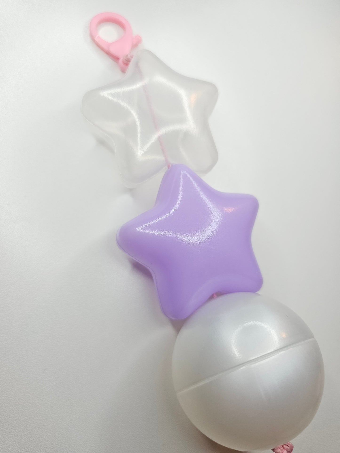 Purple Puffy star keychain/backpack zipper charm