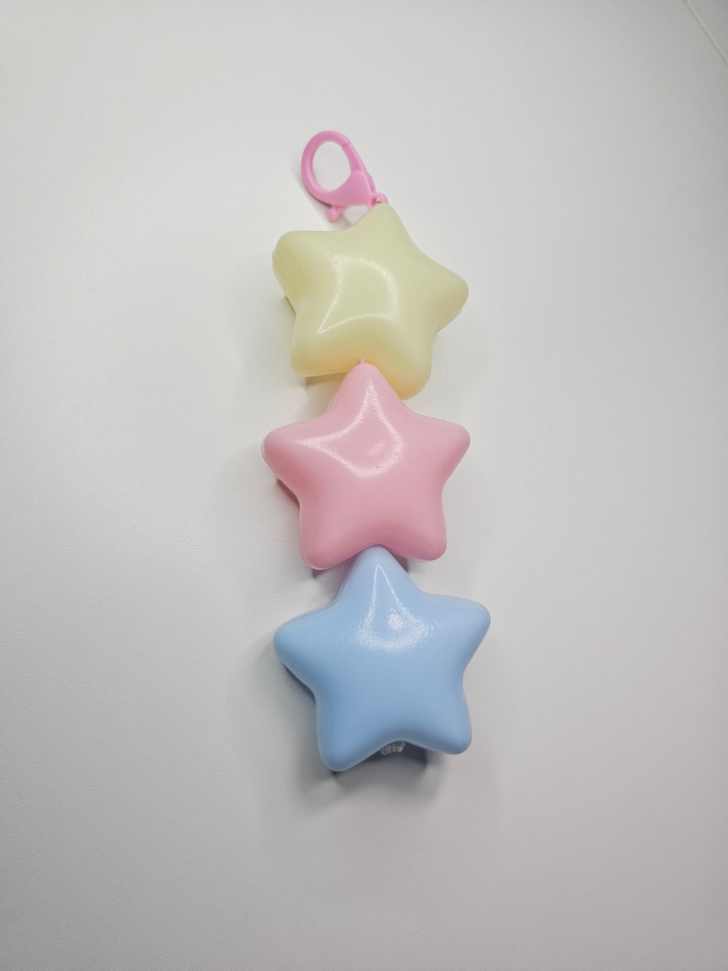 Jumbo Puffy star Keychains triple stars