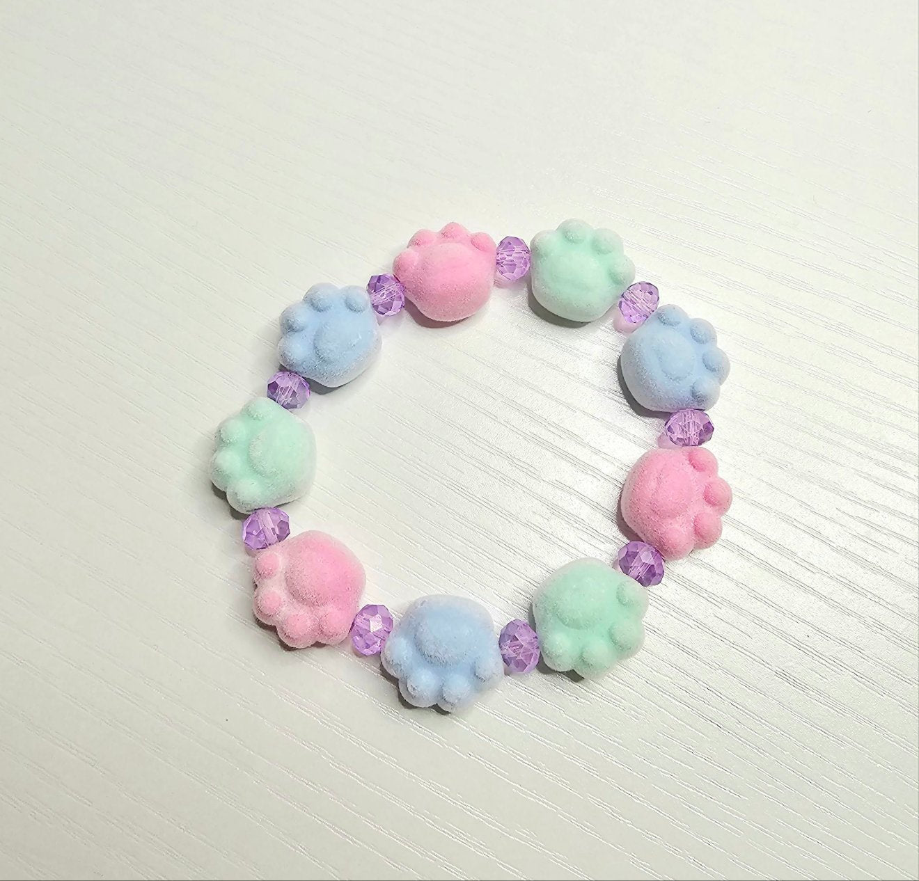 Pastel Cat Paw Kawaii Bracelet