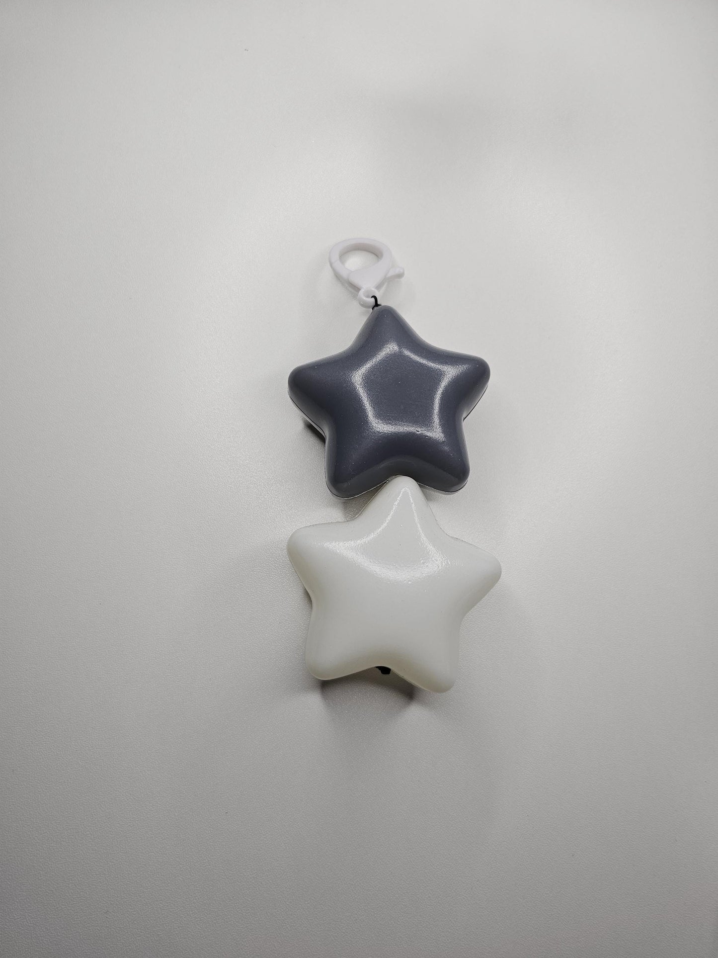 Puffy star Keychains double stars , fairy kei, kawaii fashion, decora fasion