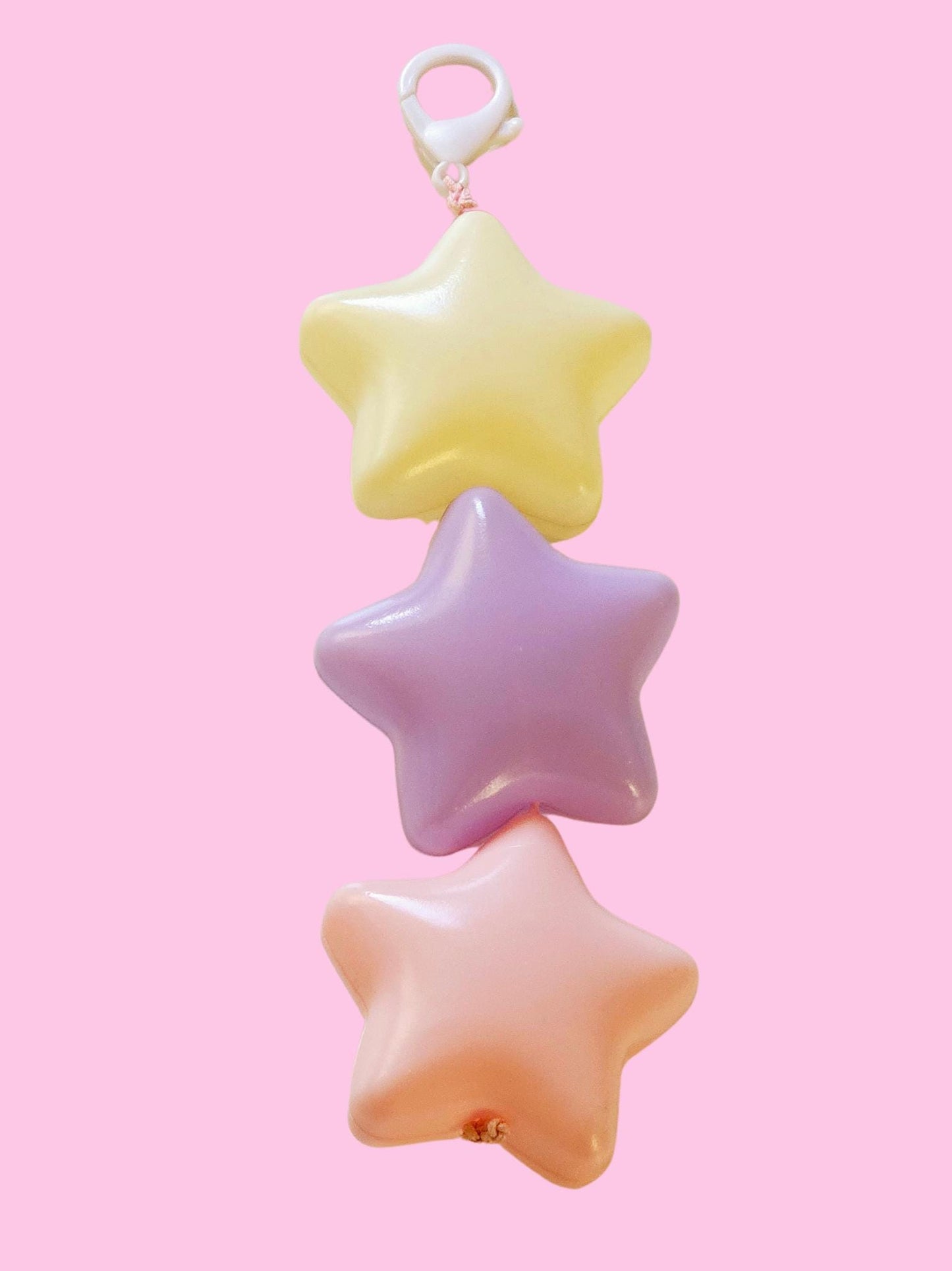 Jumbo Puffy star Keychains triple stars