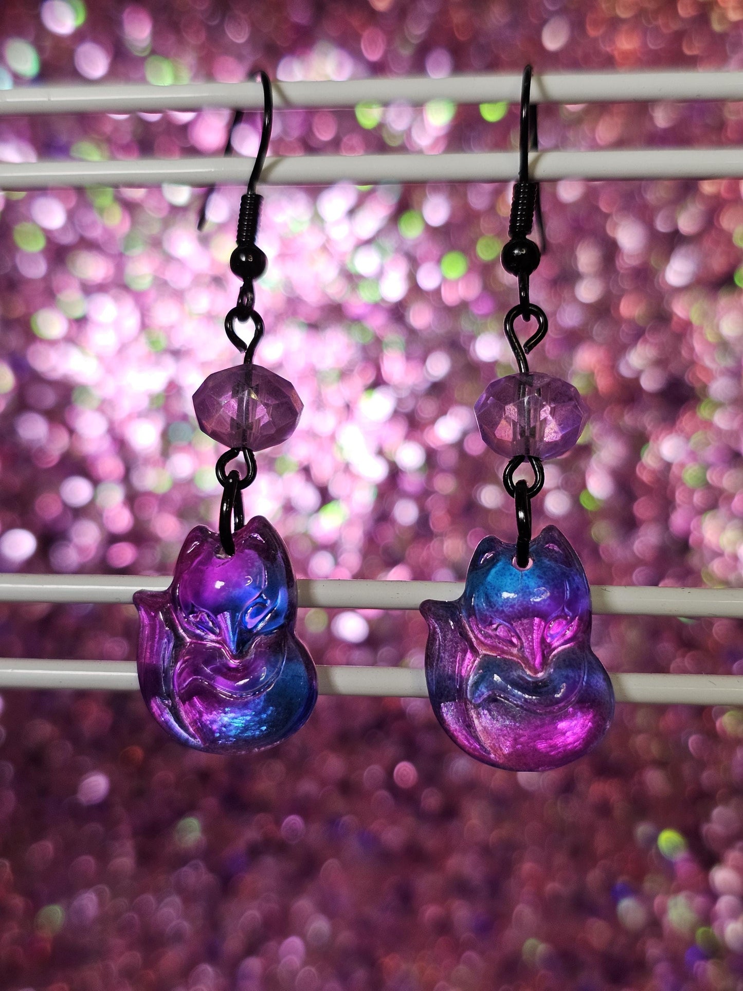 Fox earrings spooky jewelry