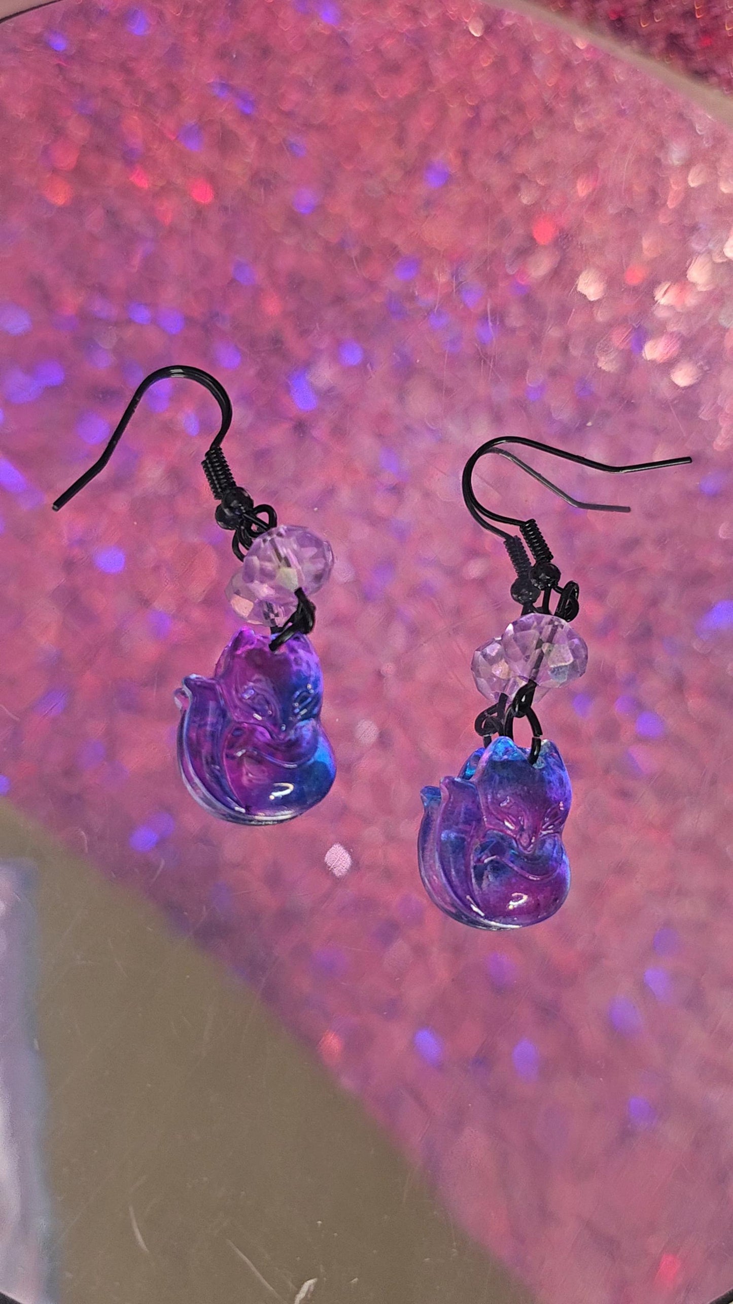 Fox earrings spooky jewelry