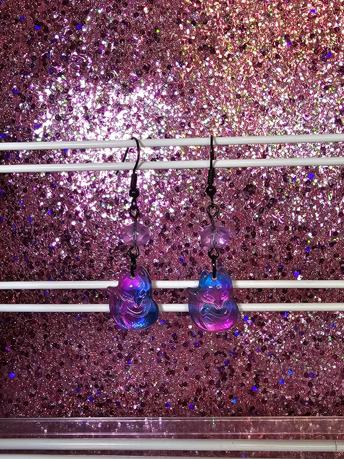 Fox earrings spooky jewelry
