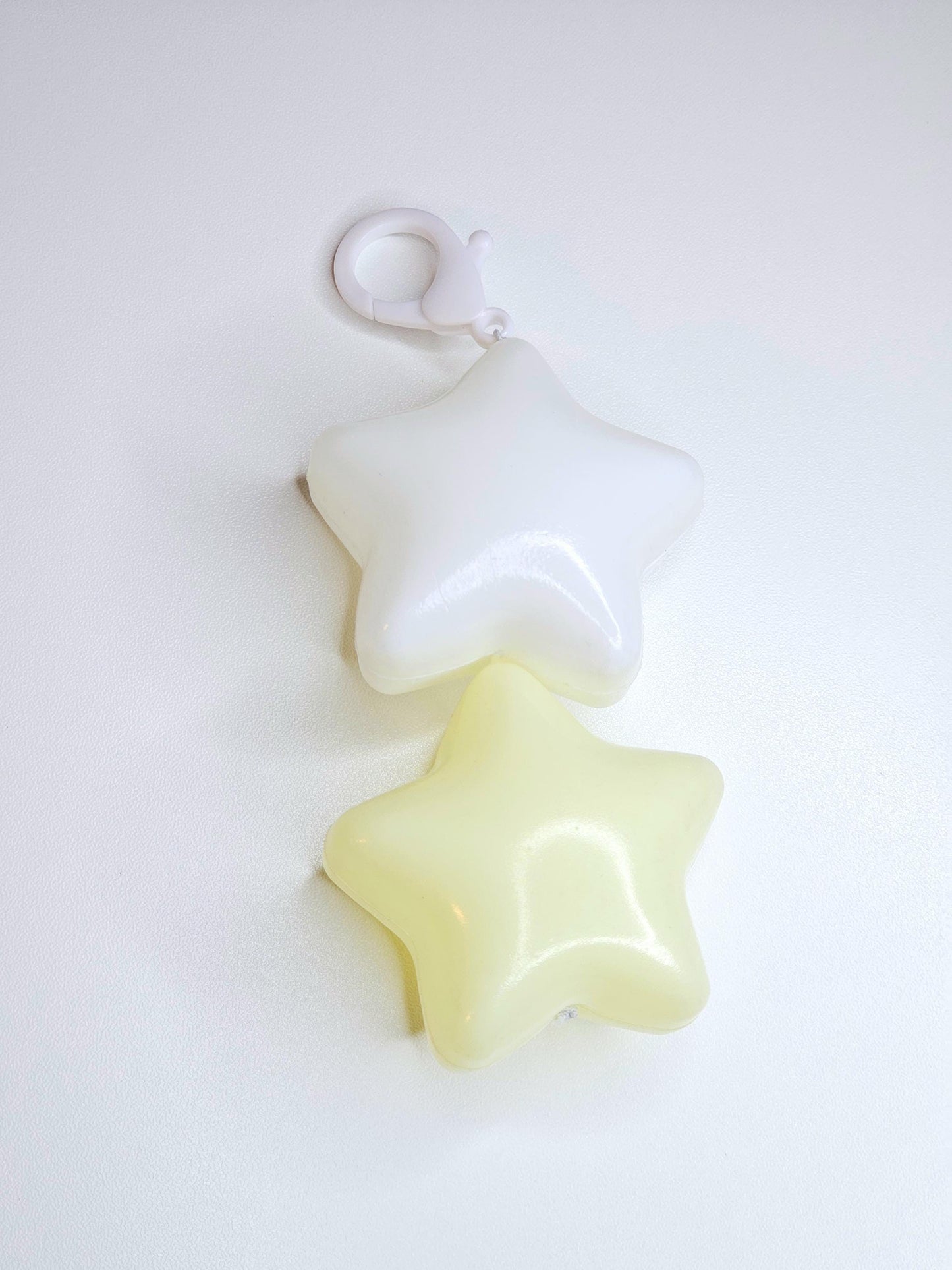 Puffy star Keychains double stars , fairy kei, kawaii fashion, decora fasion